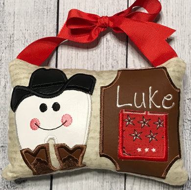 Cowboy Tooth Fairy Pillow