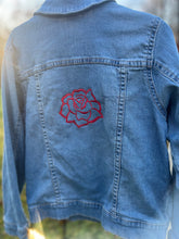 Red Rose Denim Jacket Size 7