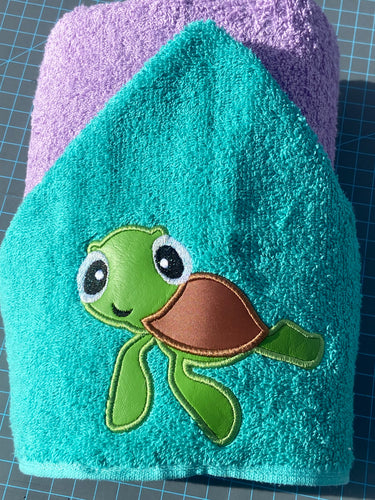 Slow and Steady Turtle Hooded Towel