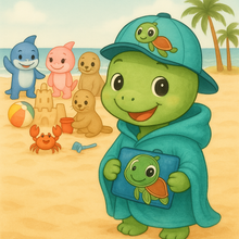 Slow and Steady Turtle Hooded Towel