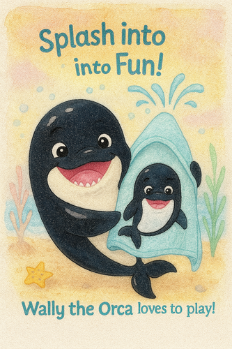 Little Orca  Hooded Towel