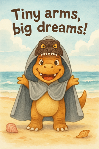 “Jurassic-Jaws” Hooded Towel
