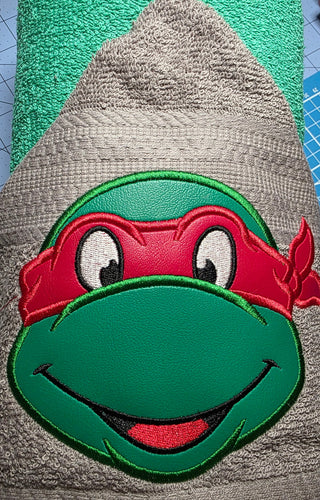 Custom Order for Coleen – Red Ninja Turtle Hooded Towel