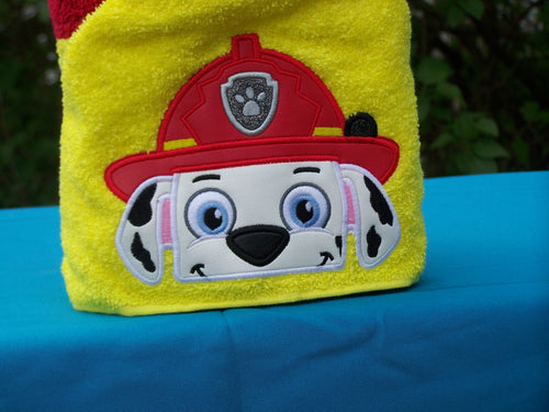 Fire Pup Hooded Towel