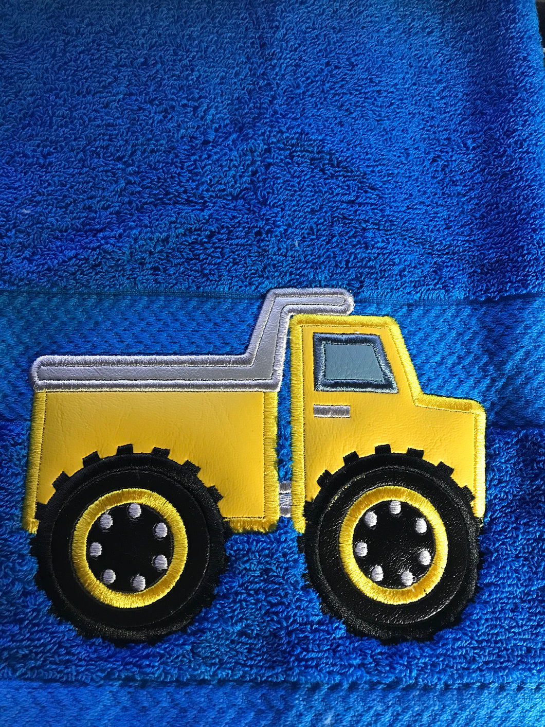 Construction Dump Truck Hooded Towel