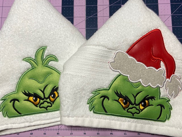 Grinch Hooded Towel