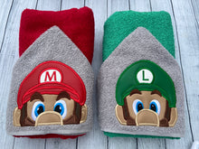 Mario or Luigi Hooded Towel