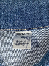 Up Cycled Denim Jacket Carter’s size 8 with Embroidered Rainbow