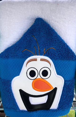 Frozen Snowman Hooded Towel